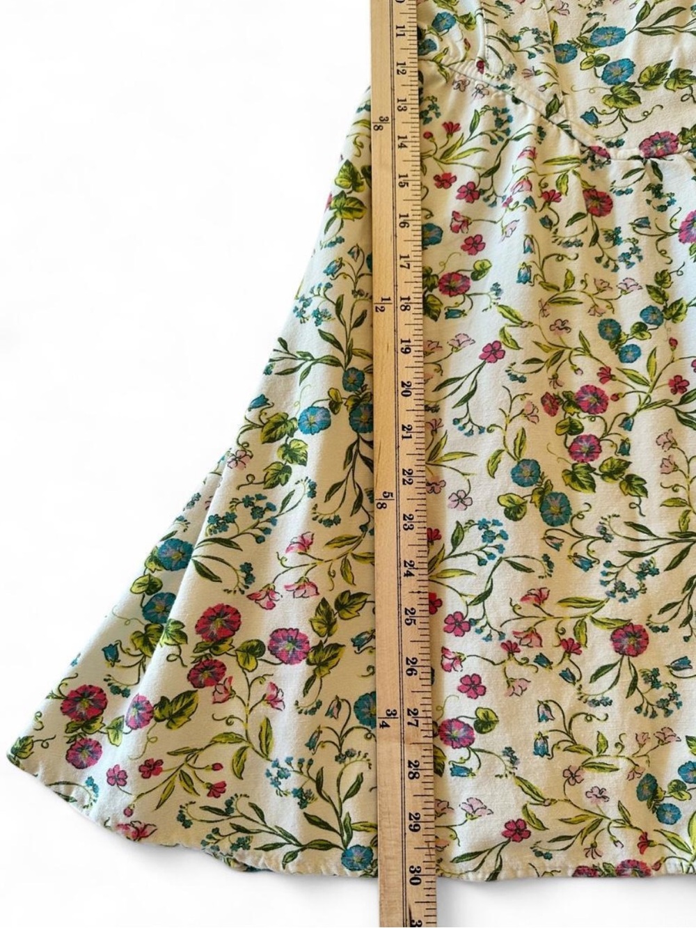 Sincerely Jules Floral Linen Blend Mini Dress Cottagecore Coquette Feminine S - Picture 8 of 8